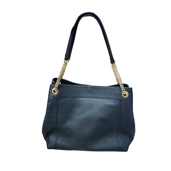 Michael Kors womans Balck Jet Set Large Chain Gold leather Shoulder Tote Handbag - Picture 5 of 16